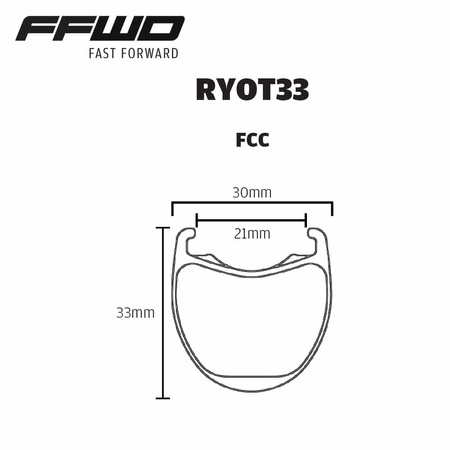 Komplet kół RYOT33 SET FCC (33MM) SP 24H/24H MBL FFWD TWO-ONE DBCL 12MM TA (opona)